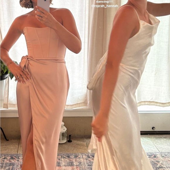 V CHAPMAN JUNE CORSET FRONT SLIT GOWN - Picture 2 of 3